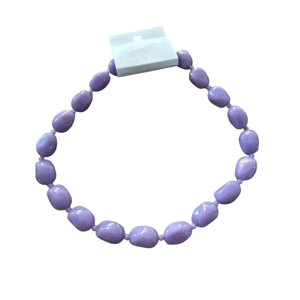 J. Crew Lilac Beaded chunky necklace